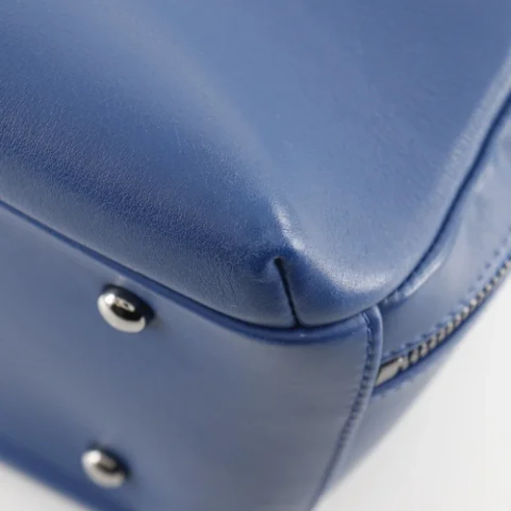 Chanel Vintage Pre-owned Leather handbags Blue Dames