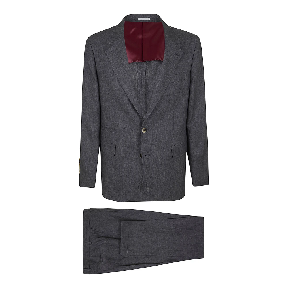 Brunello Cucinelli Men's Gray Abito Leisure - Single Breasted Suits - Xl - Suits