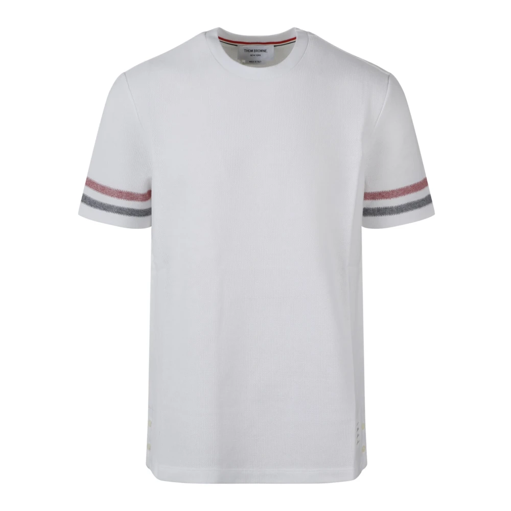 Thom Browne RWB Gestreept T-Shirt White Heren
