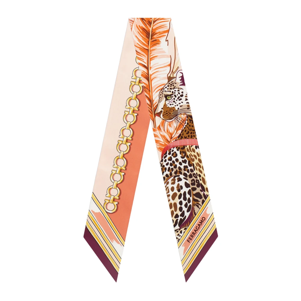 Ferragamo Silk Scarf - Female - Silk Scarves - Pink - One Size - Accessories