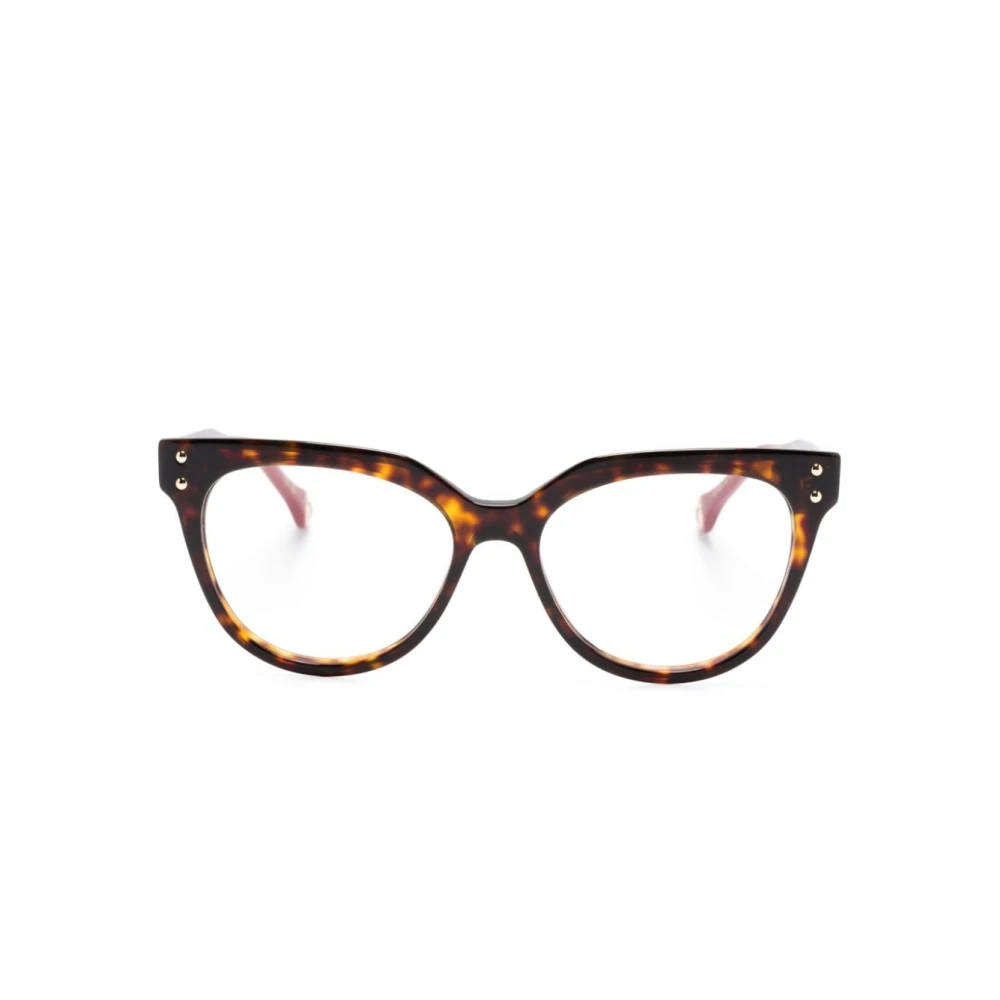 Carolina Herrera Bruin Havana Optisch Montuur Multicolor Dames