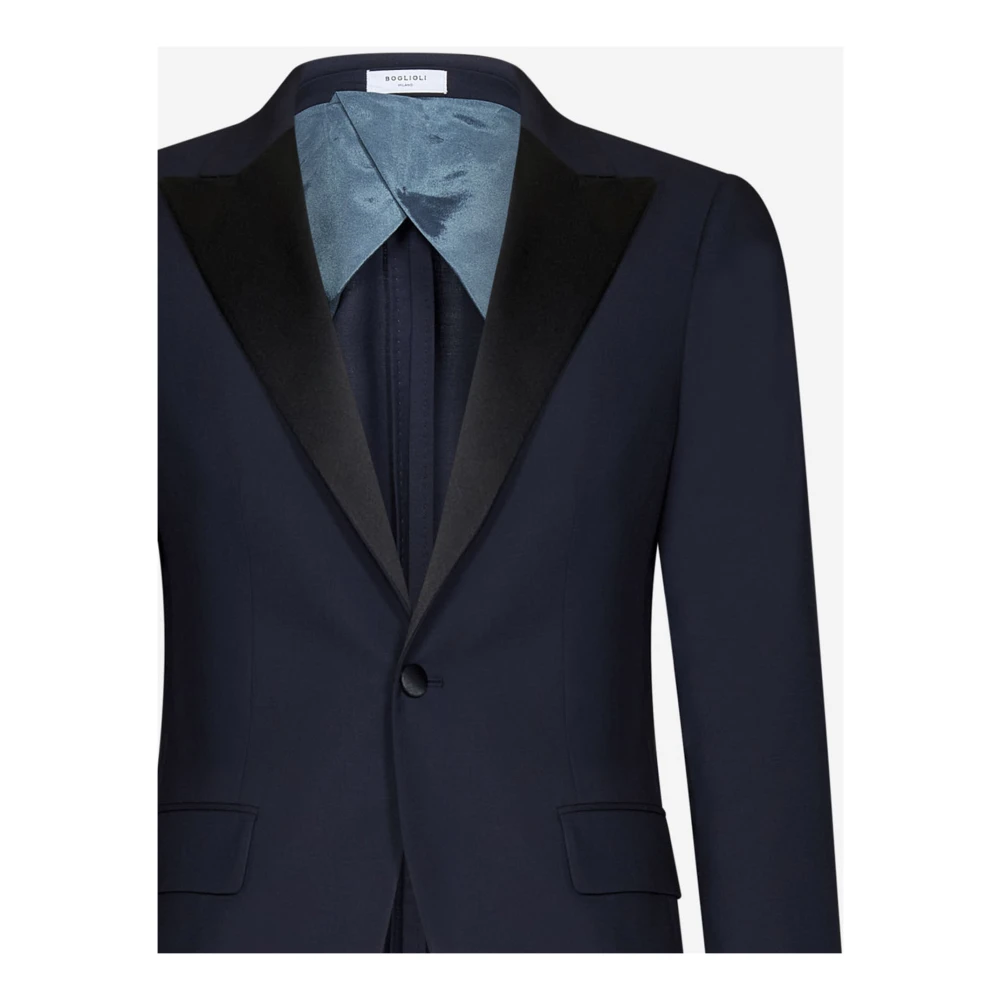 Boglioli Blauwe Single-Breasted Blazer en Broek Blue Heren