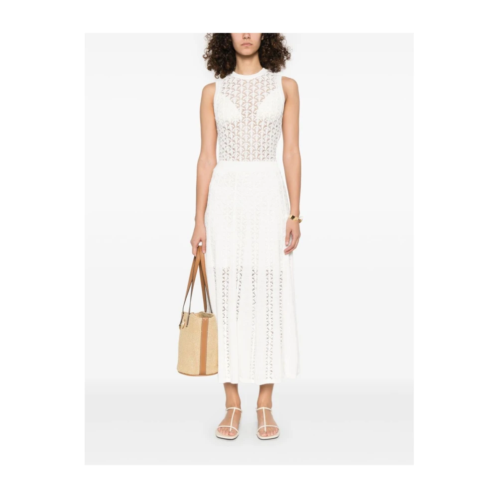 Zimmermann Witte Mouwloze Crew Neck Top White Dames