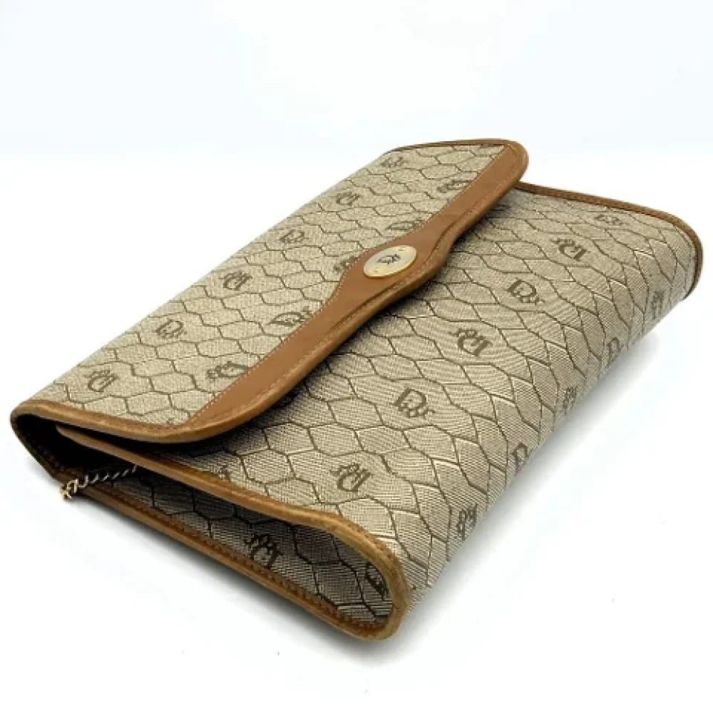 Dior Vintage Pre-owned Canvas dior-bags Beige Dames