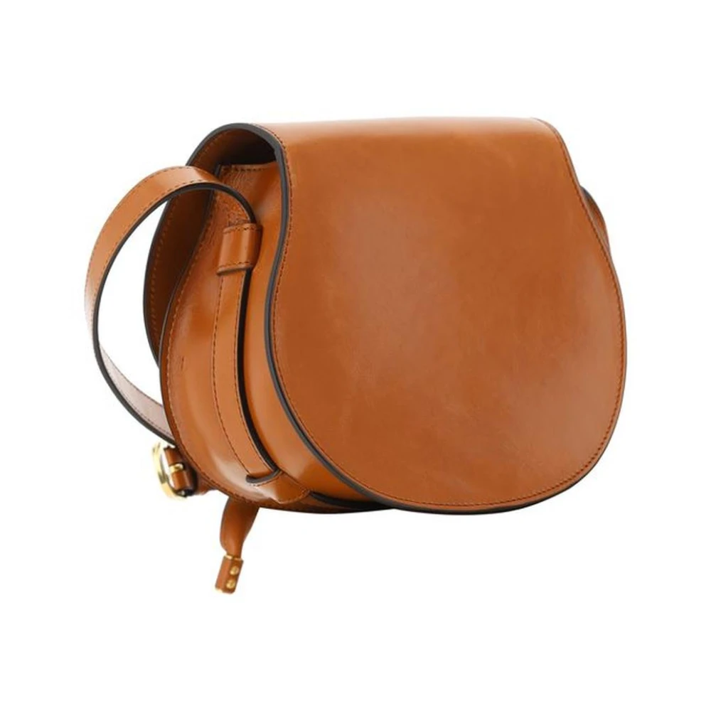 Chloé Schoudertas met kwast en messing bedel Brown Dames