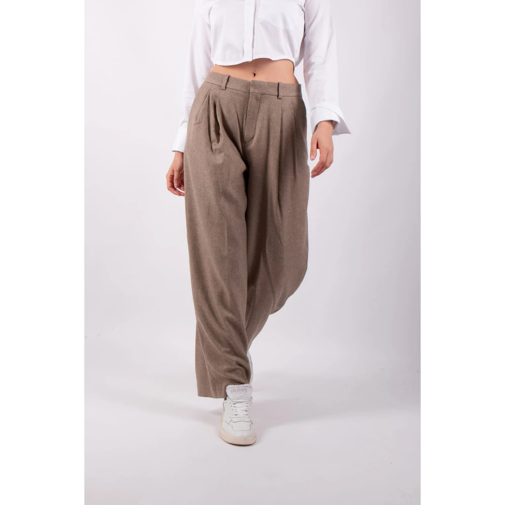 drykorn Bruine Melange Ink Broek Brown Dames