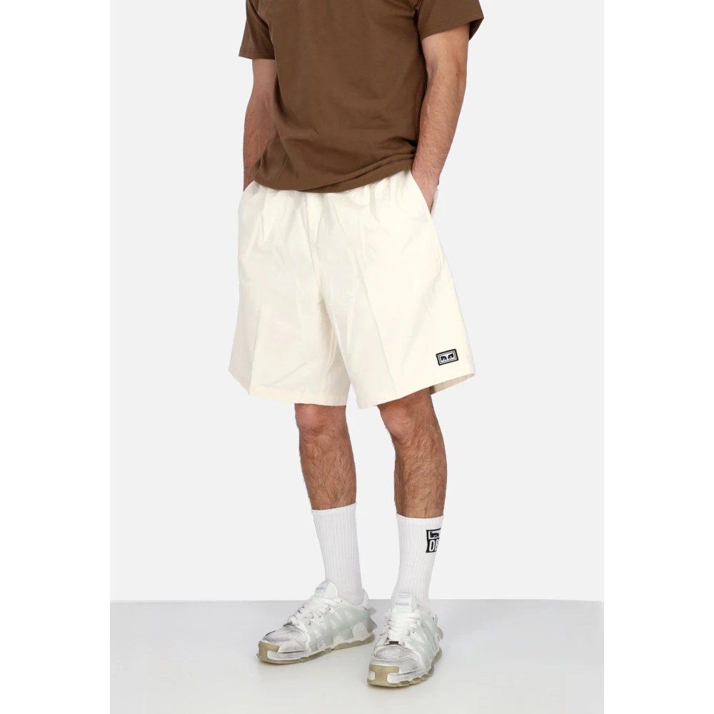 Obey Relaxed Twill Korte Broek Beige Heren