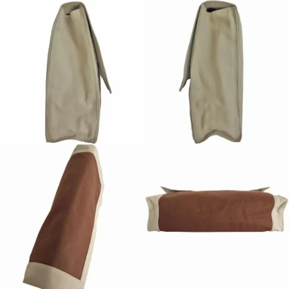 Hermès Vintage Pre-owned Cotton clutches Brown Dames