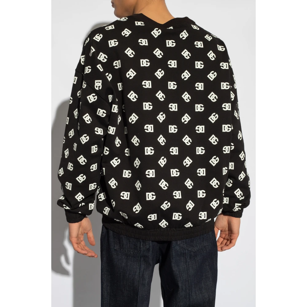Dolce & Gabbana Sweatshirt met logopatroon Black Heren