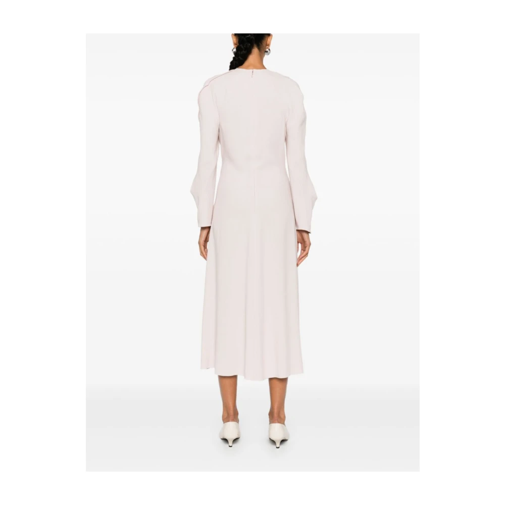 Victoria Beckham Nude Lang Raglan Jurk Pink Dames