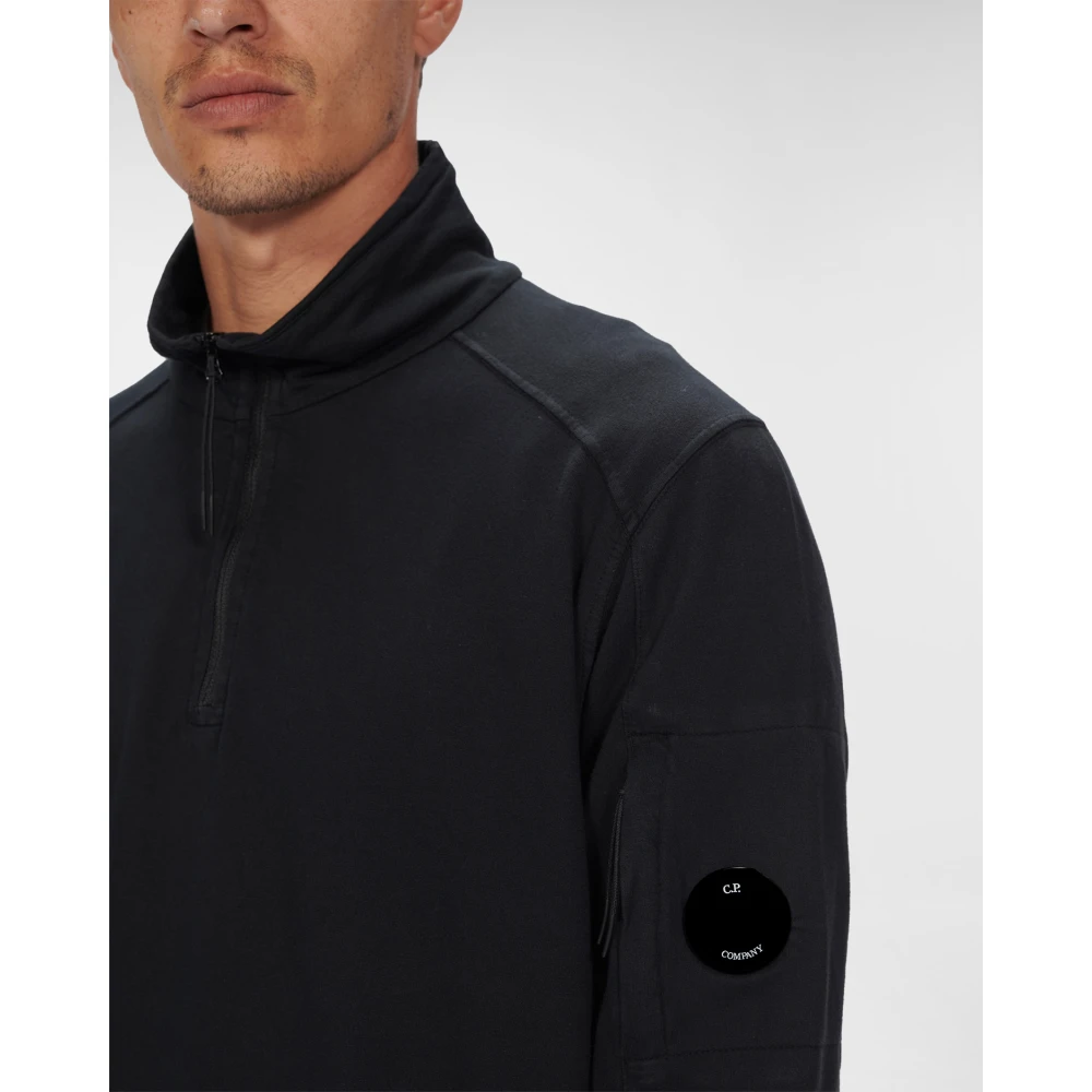 C.P. Company Licht Fleece Half Zip Sweatshirt Black Heren