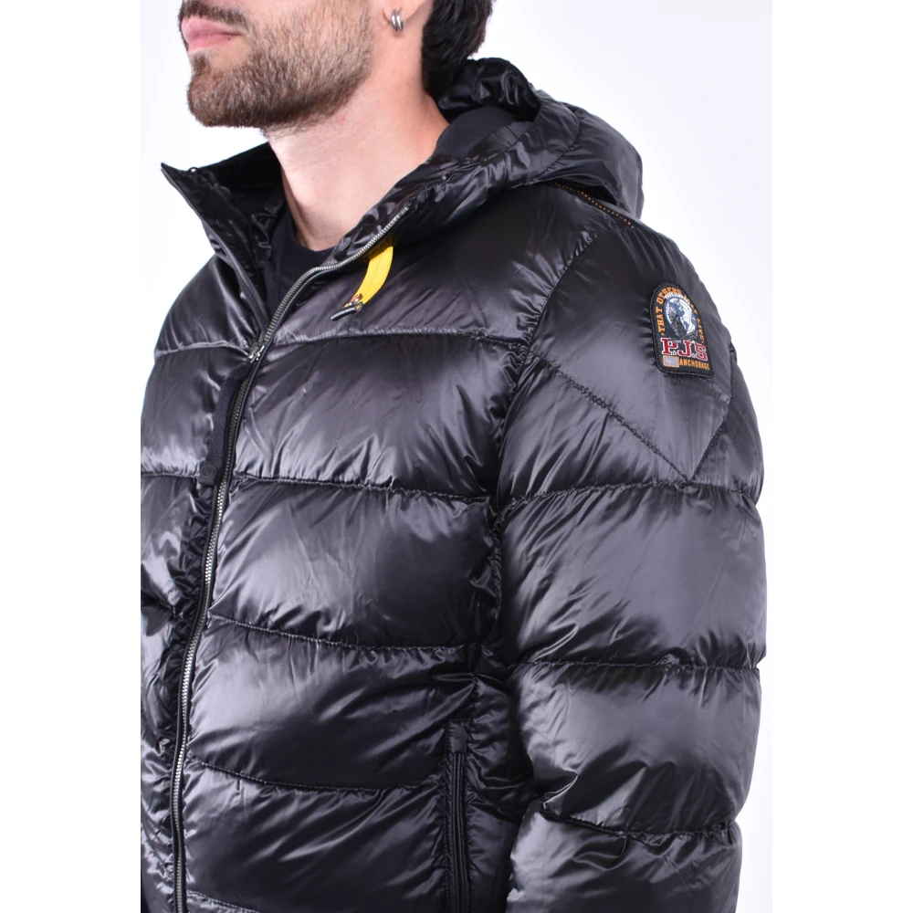 Parajumpers Capuchon Nylon-Polyester Puffer Jas Black Heren