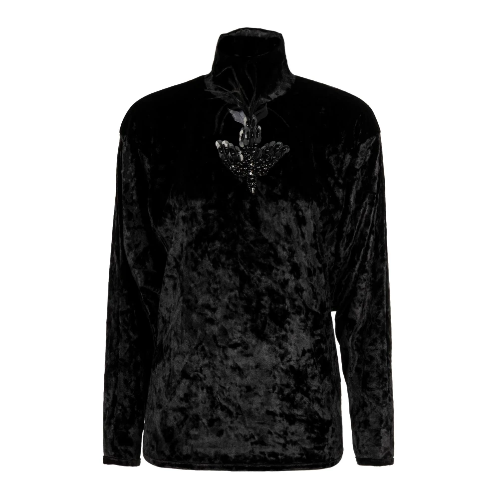 Manila Grace Zwarte Coltrui Dames Winter Black Dames