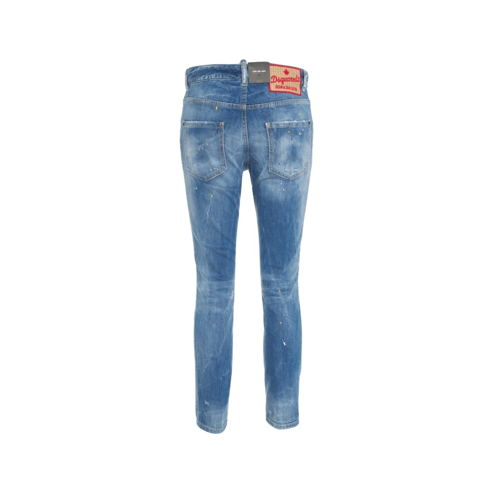 Dsquared2 Blauwe Slim Fit Distressed Jeans Blue Dames
