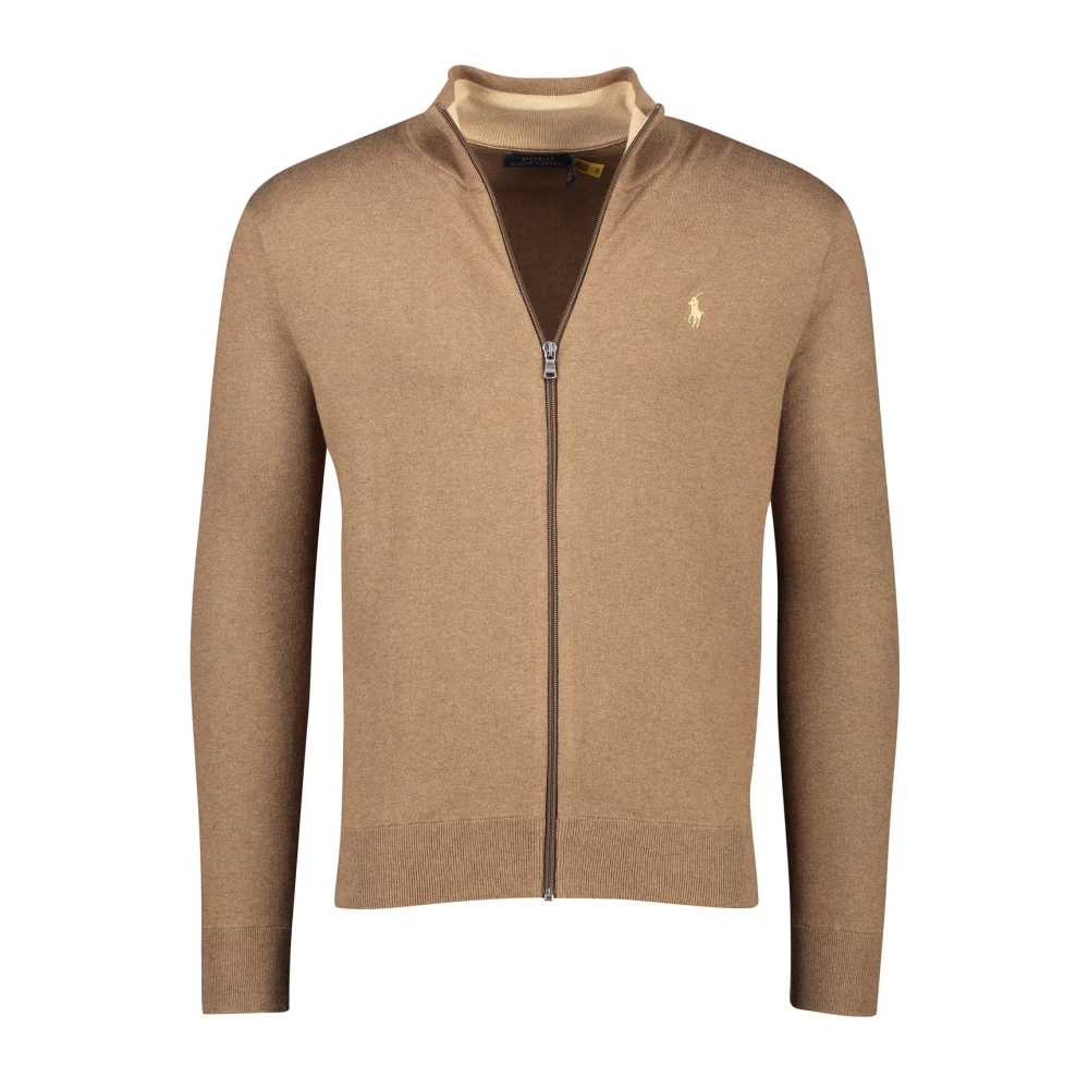 Polo Ralph Lauren Bruine Katoenen Vest met Rits Brown Heren