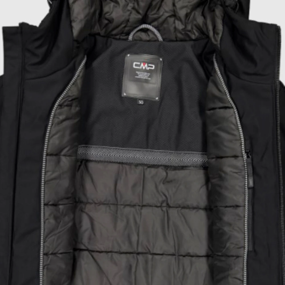 CMP Zwarte Winterjas Stijlvol Black Heren
