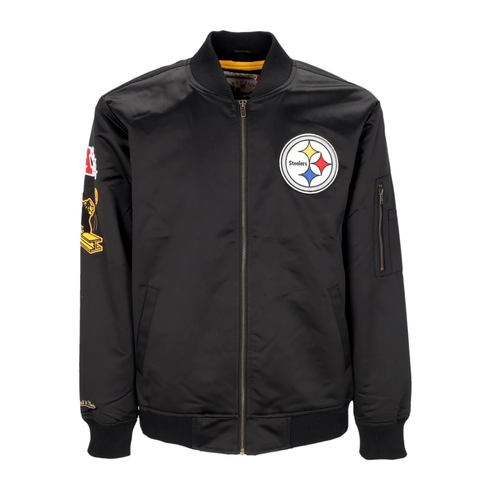 Mitchell & Ness Pittsburgh Steelers Bomberjack Lichtgewicht Satijn Black Heren
