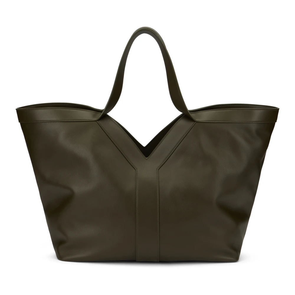 YSL Women's Light Musk Y Tote In Leather - Green - Image 2