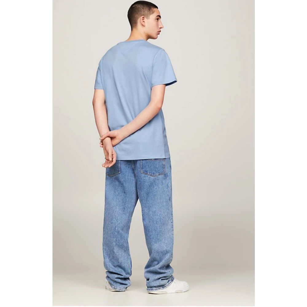 Tommy Jeans T-Shirt- TJM Slim FIT Essentail S S Blue Heren