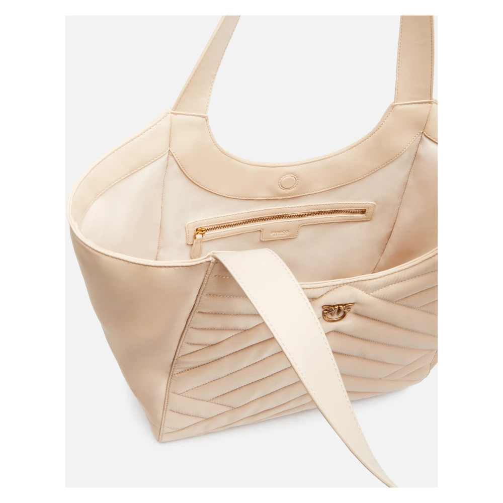 pinko Shoppingtas Love Birds Beige Dames