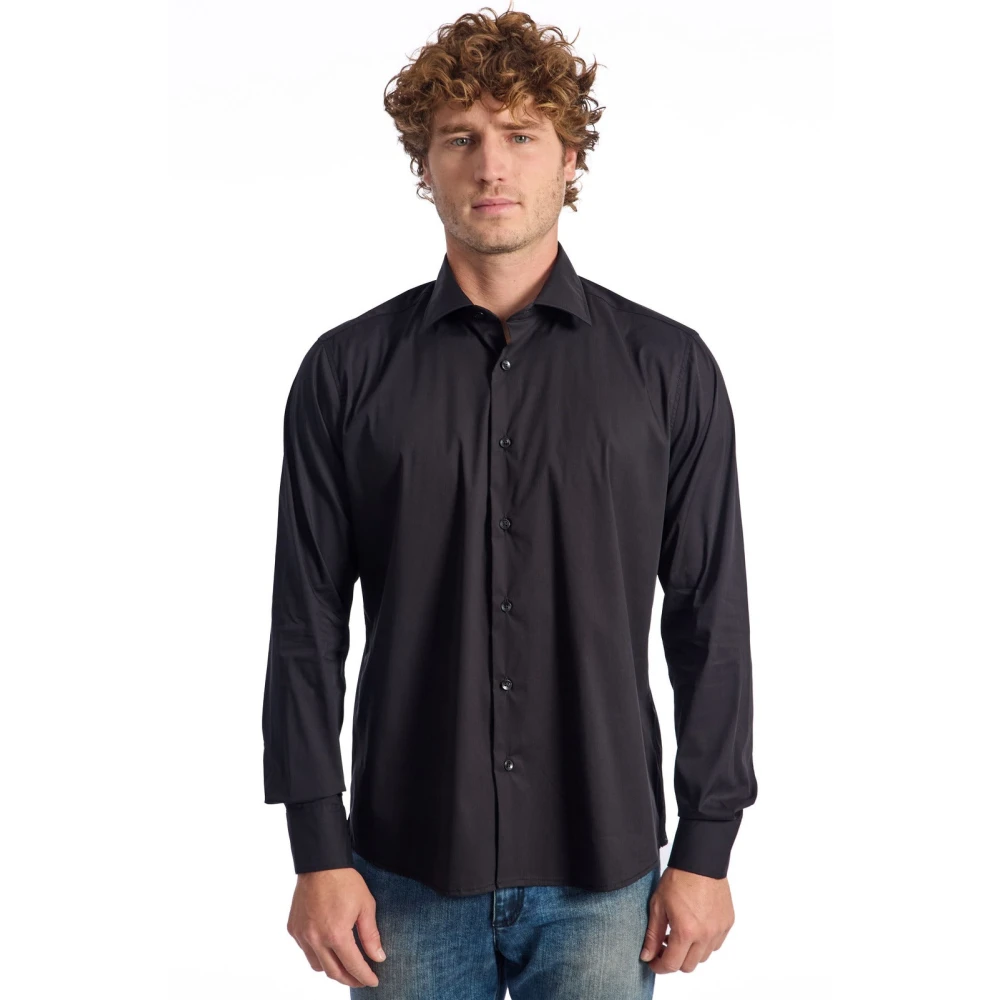 Baldinini Kleding Overhemden Black Heren