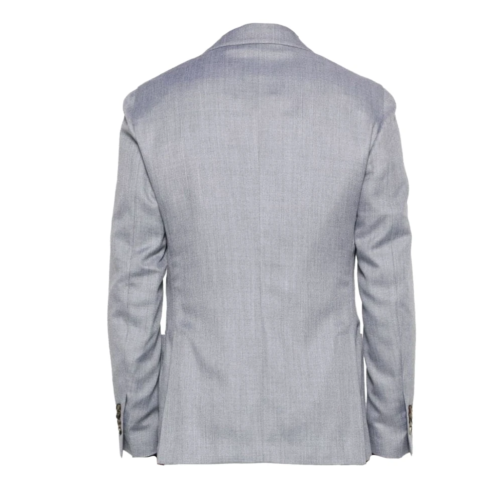 Lardini Grijze Wol Kasjmier Zijden Blazer Gray Heren