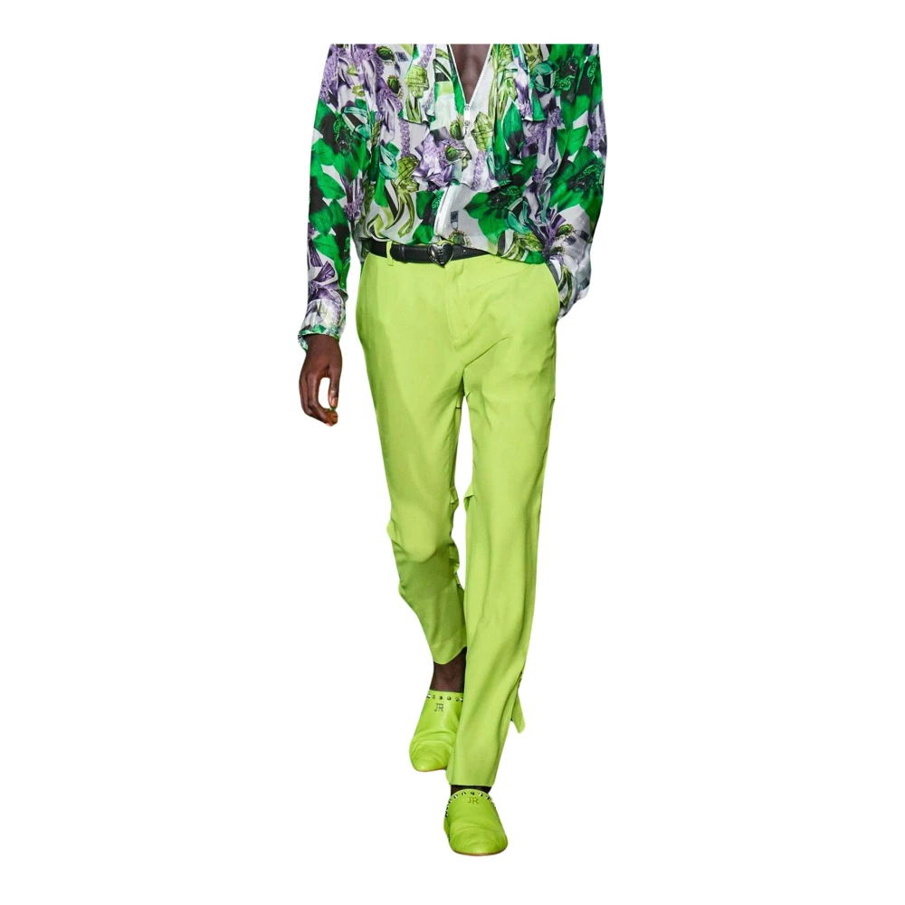 John Richmond Slim-fit Trousers Green Heren