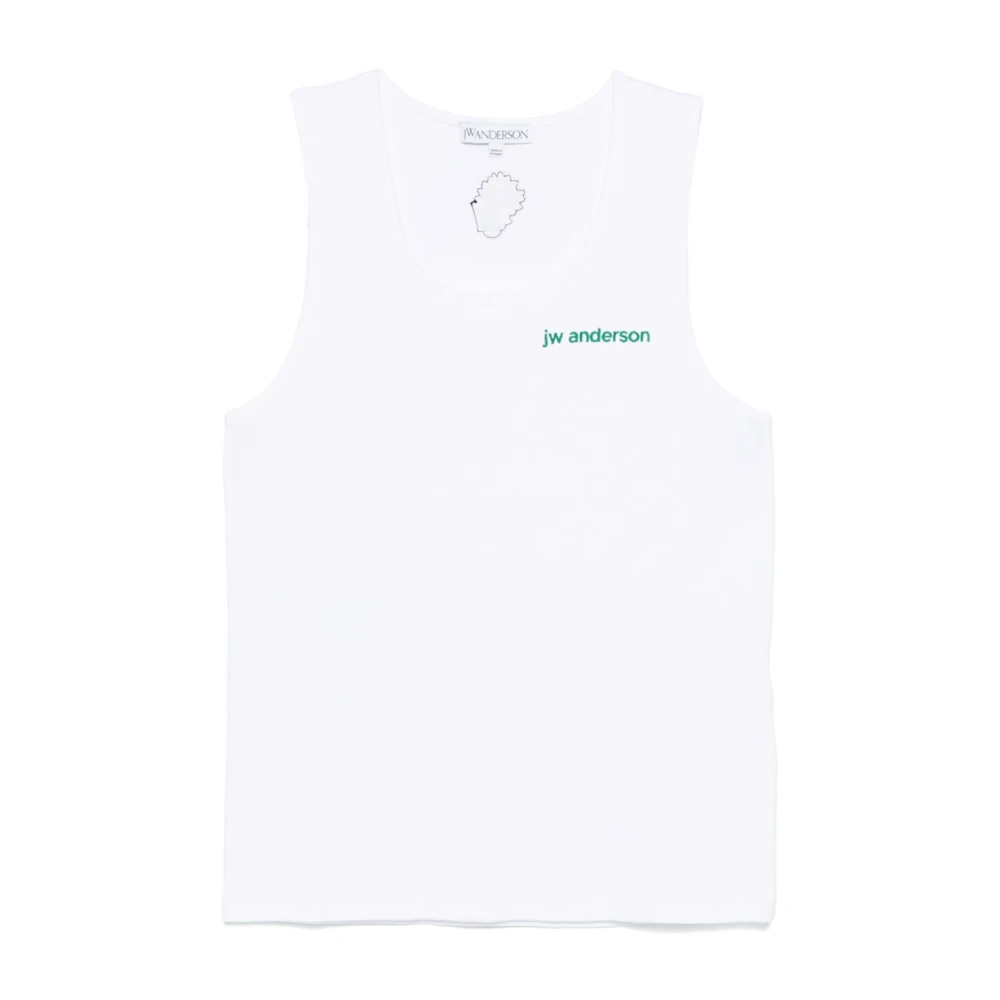 JW Anderson Wit T-shirt Polo Stijl White Heren