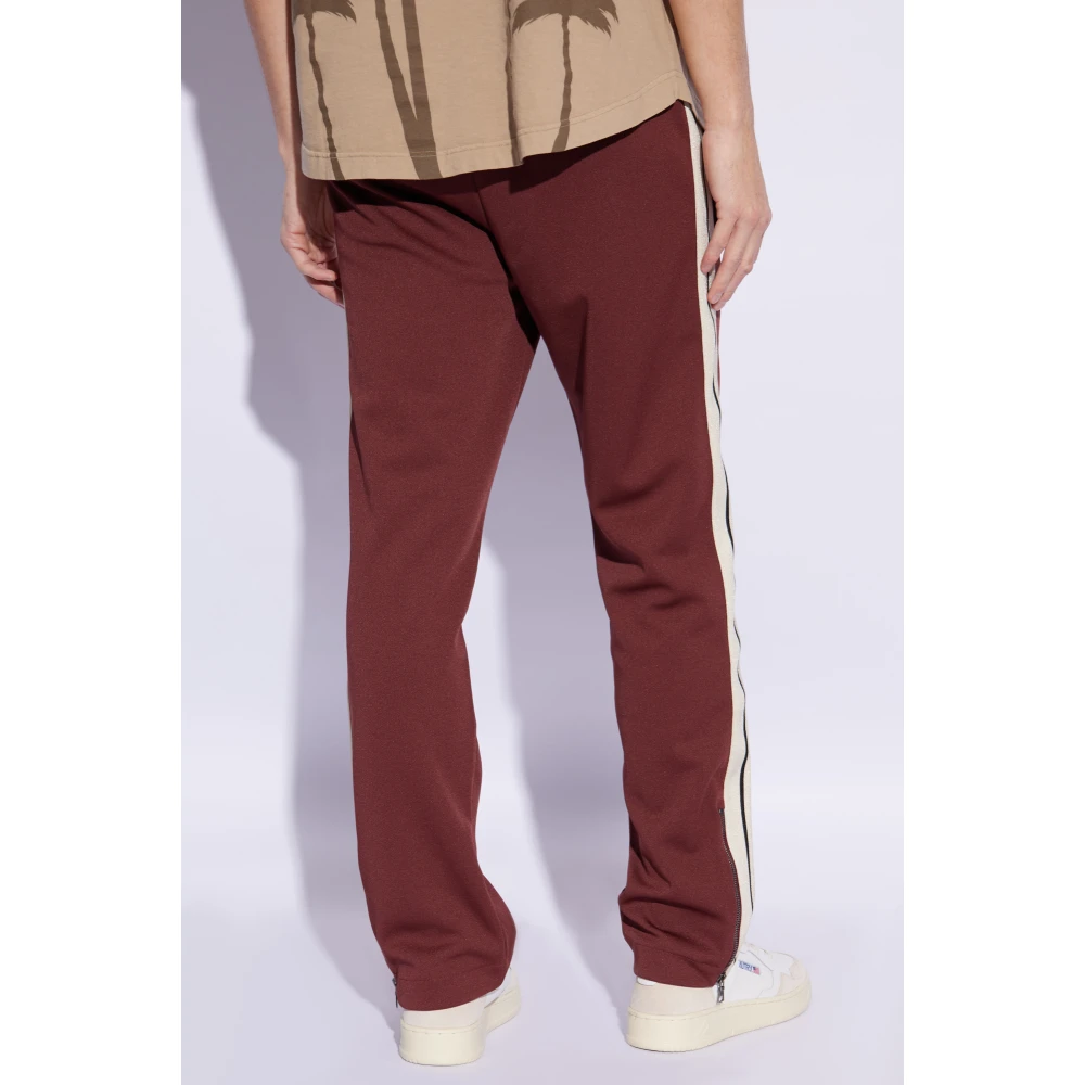 Palm Angels Sweatpants met geborduurd logo Red Heren