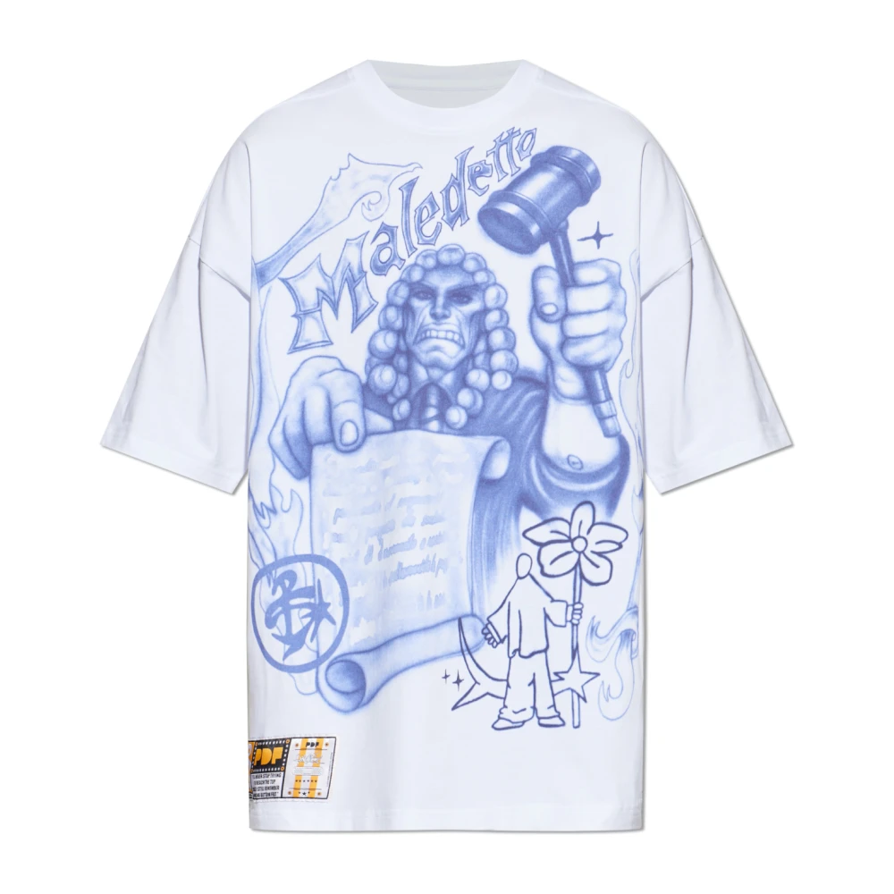 Pdf Men's White T-Shirts, S, T-Shirt With Print