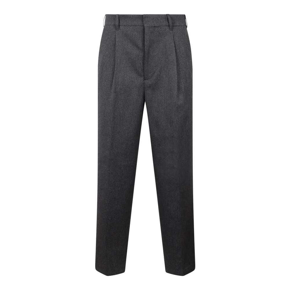 Closed Wijde Wollen Blend Broek Fw24 Stijl Gray Heren