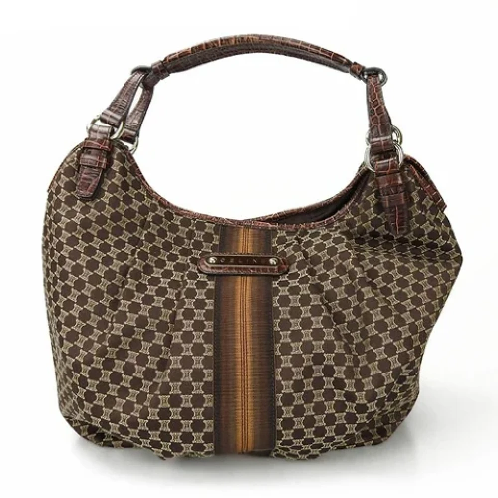 Celine Vintage Pre-owned Canvas handbags Brown Dames