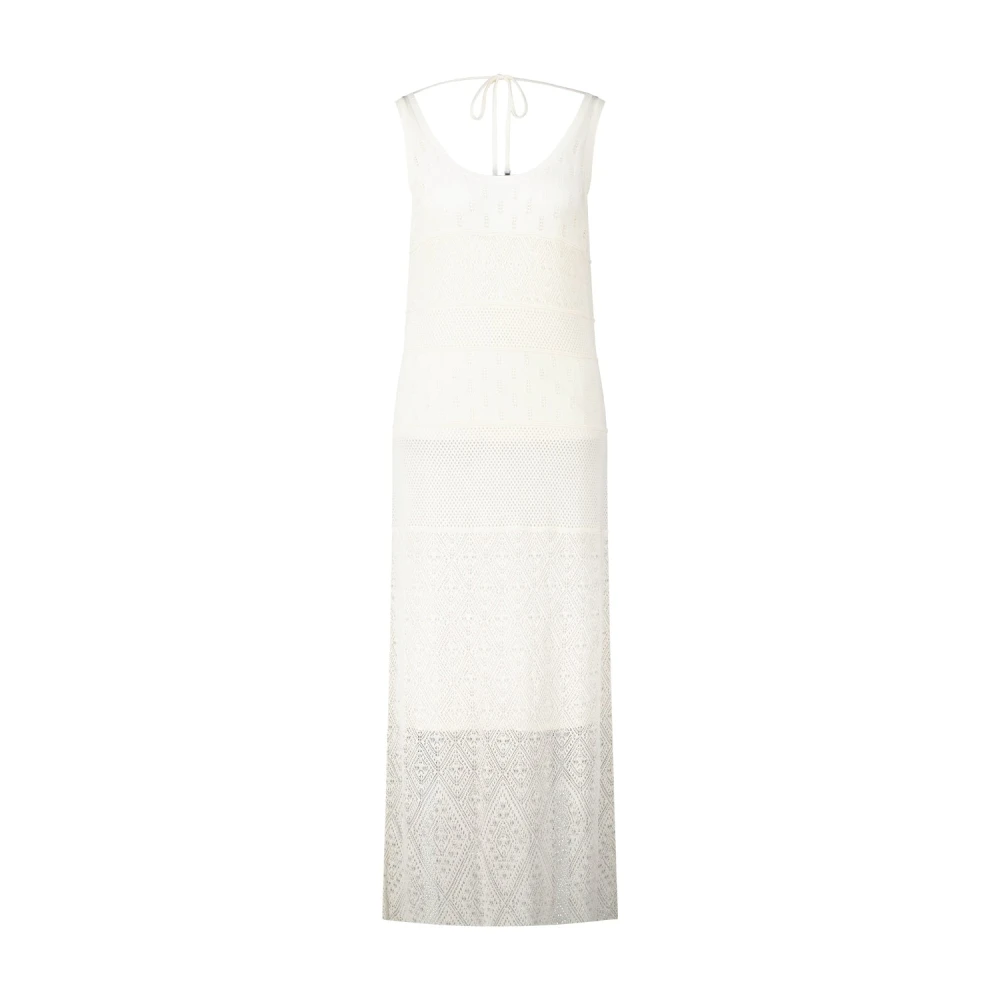 Hugo Boss Zomer Maxi Jurk met Strikdetail White Dames