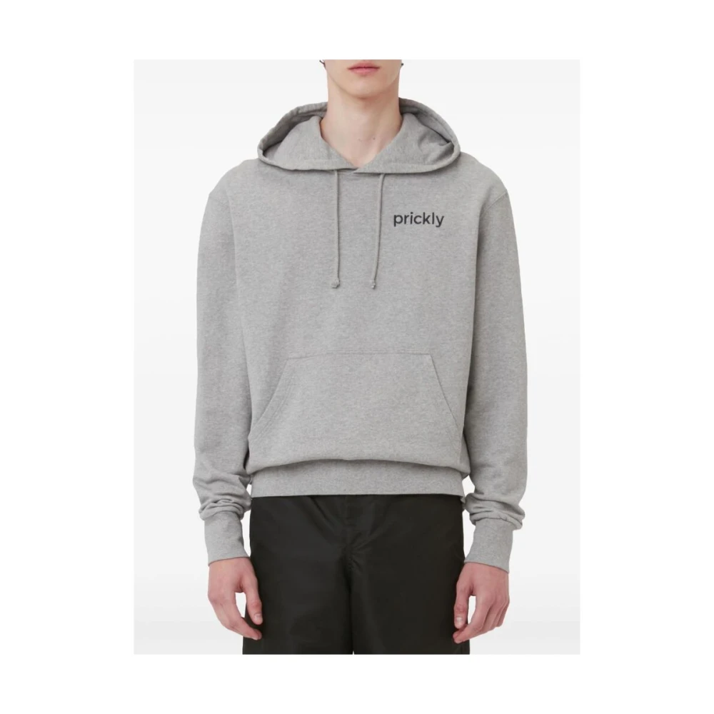 JW Anderson Grafische Print Hoodie Gray Heren