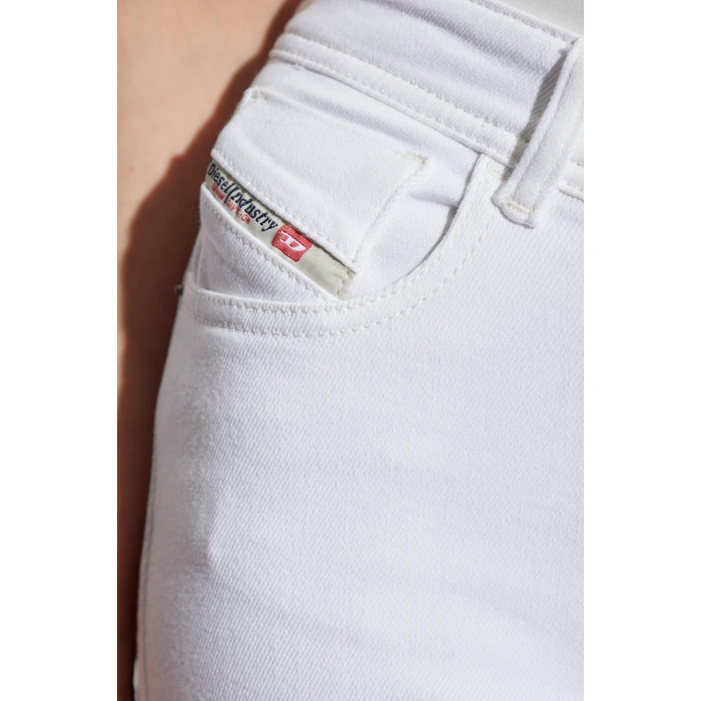 Diesel Jeans 2017 Slandy in super skinny stijl White Dames