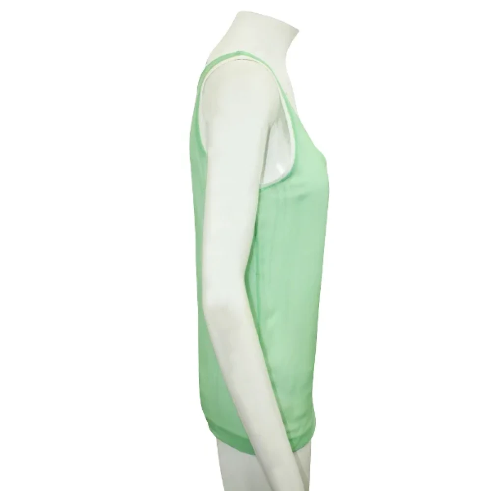 Miu Pre-owned Silk tops Green Dames