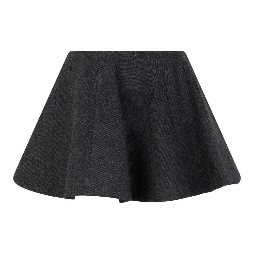 Ganni , Short Skirts, Female, Gray, 2XS, Flared Skirt