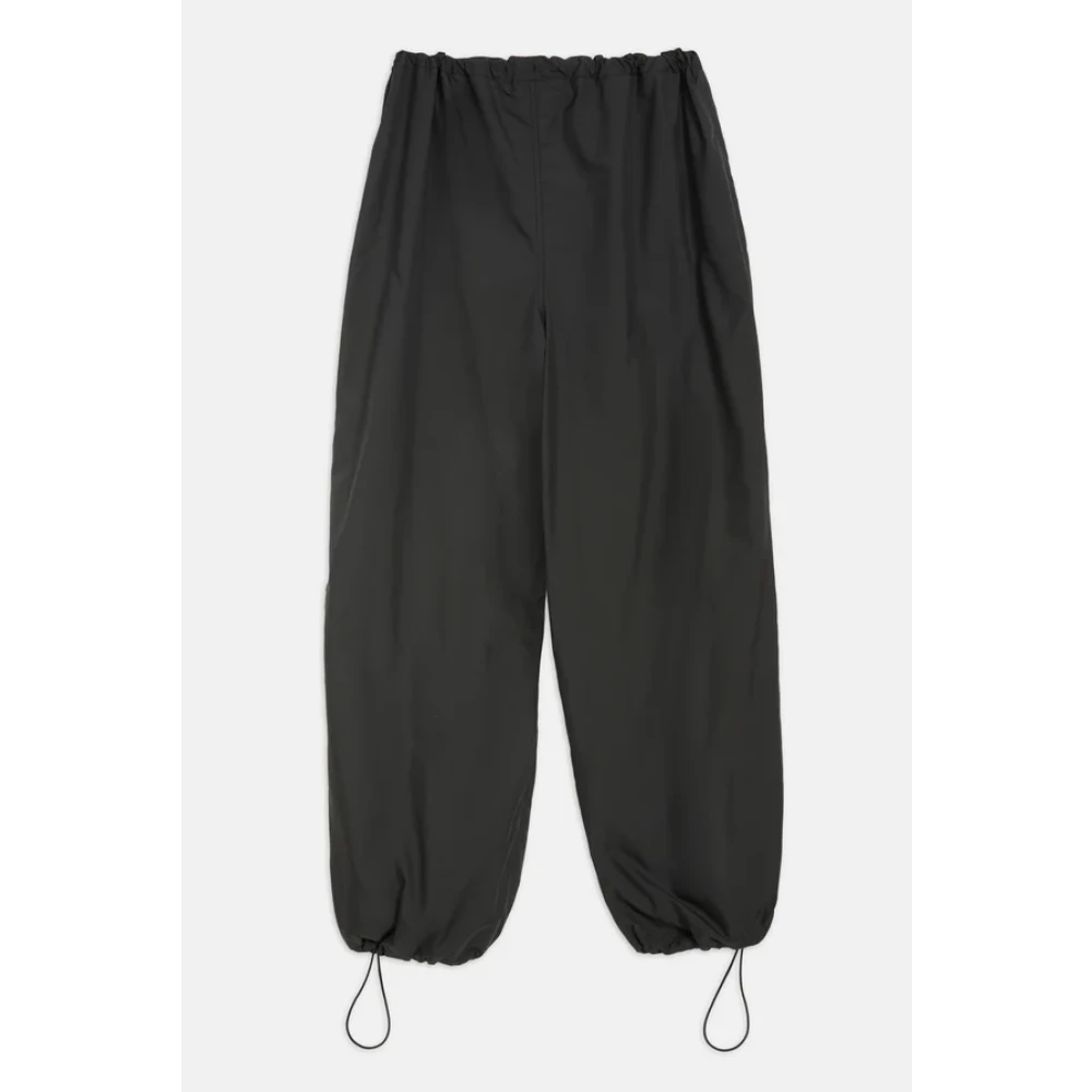 Juicy Couture Parachute Straight Leg Nylon Twill Broek Black Dames