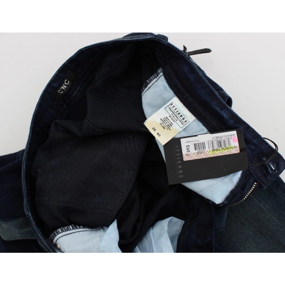 Costume National Slim Fit Skinny Blauwe Jeans Blue Dames
