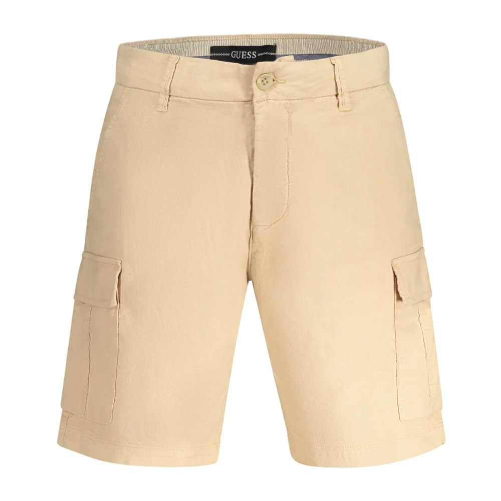 Guess Beige Bermuda Shorts met Logo Beige Heren