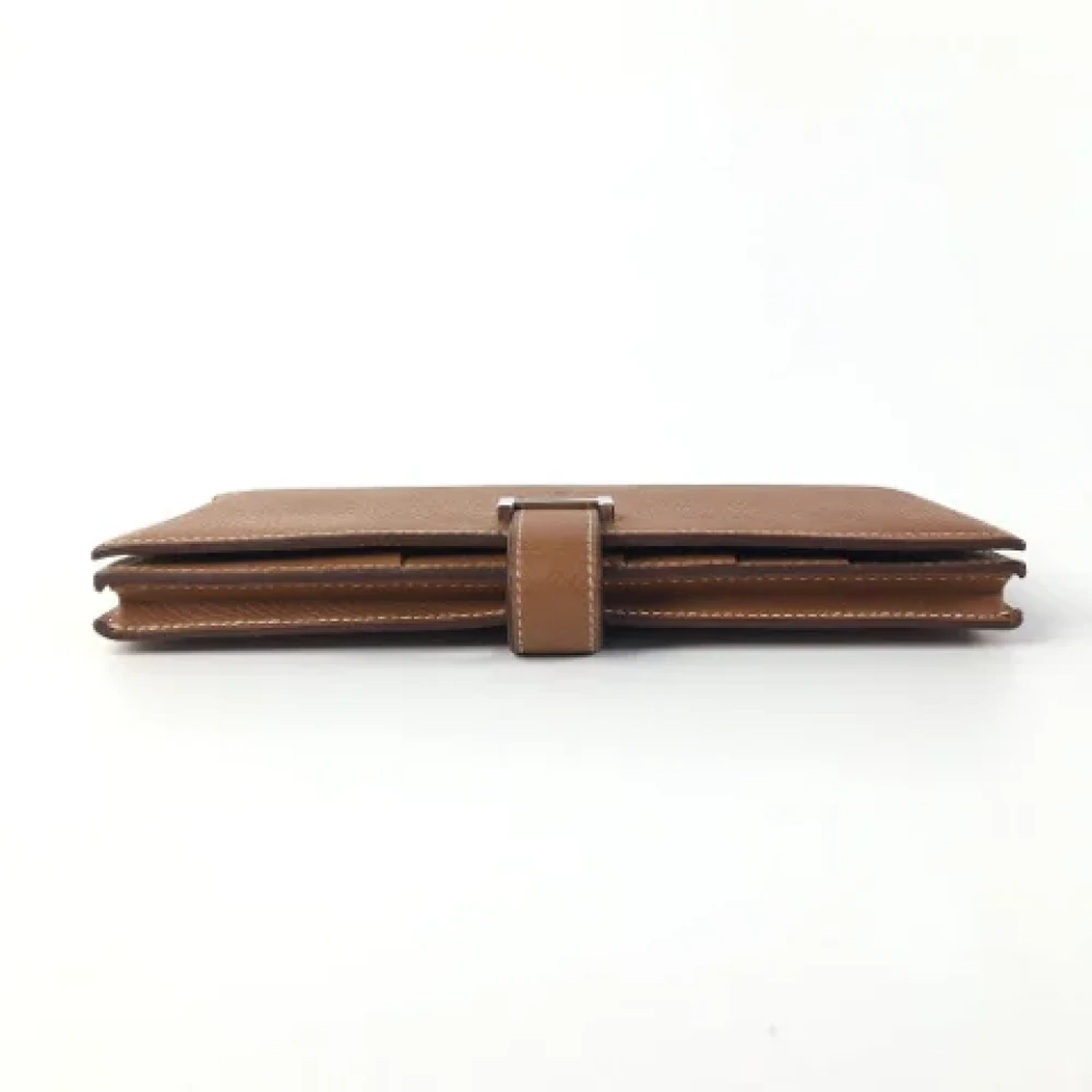Hermès Vintage Pre-owned Leather wallets Brown Dames