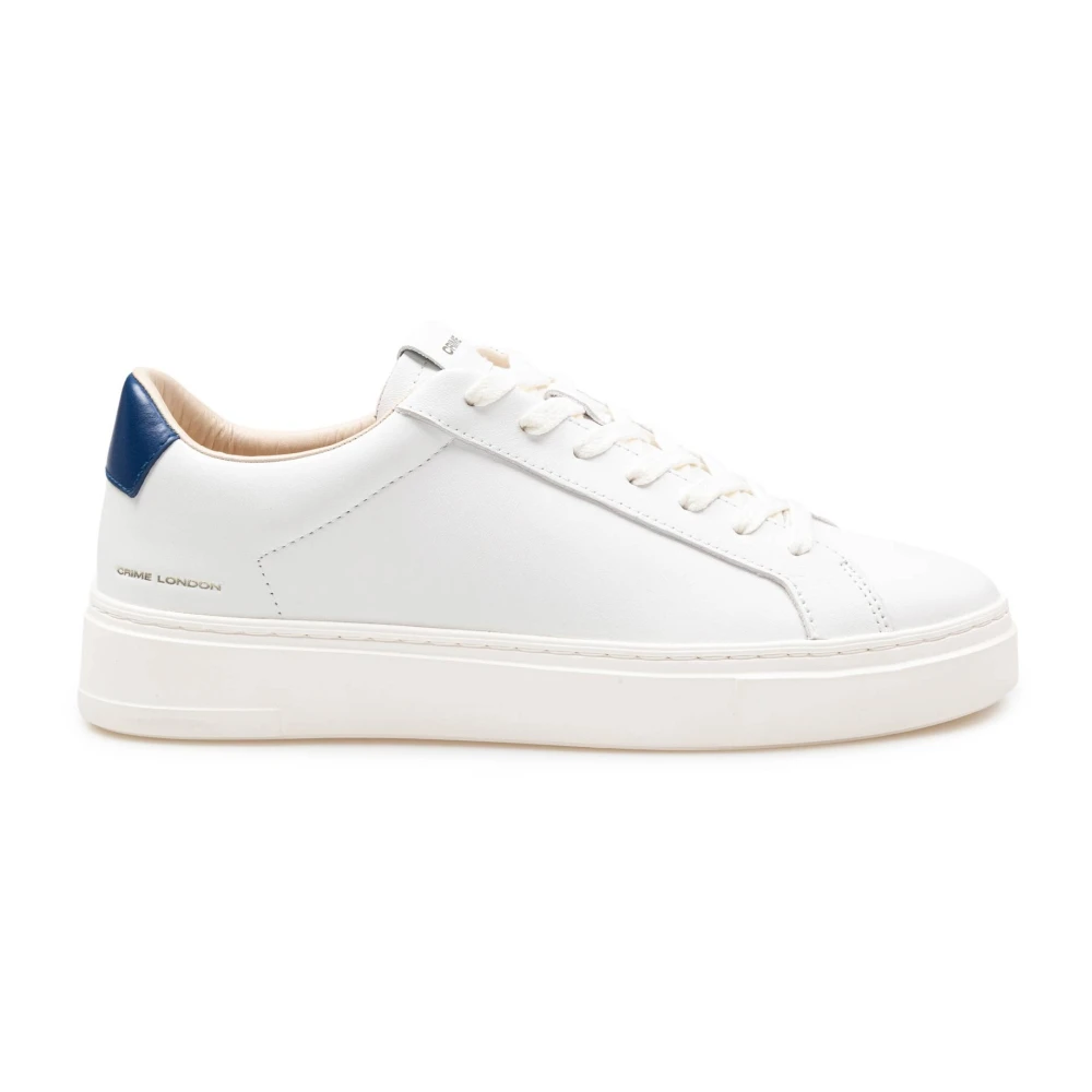 Crime London Witte Leren Sneakers Stijlvolle Casual Schoenen Heren Schoenen