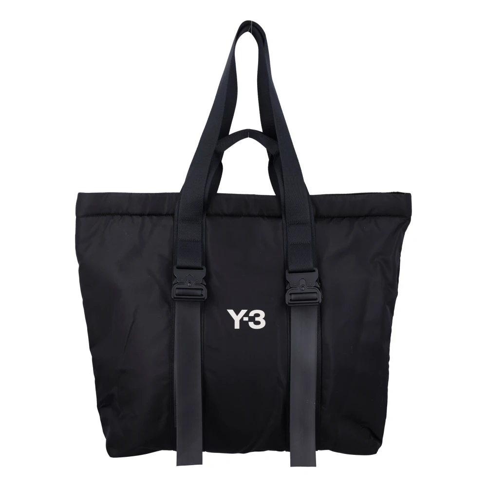 Y-3 Zwarte handtas met bovenhandvatten en schouderbanden Black Dames