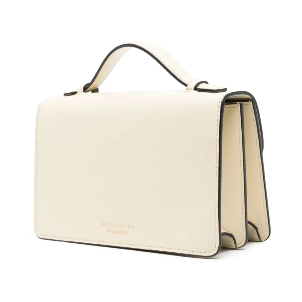 Victoria Beckham Beige Foldover Top Schoudertas Beige Dames