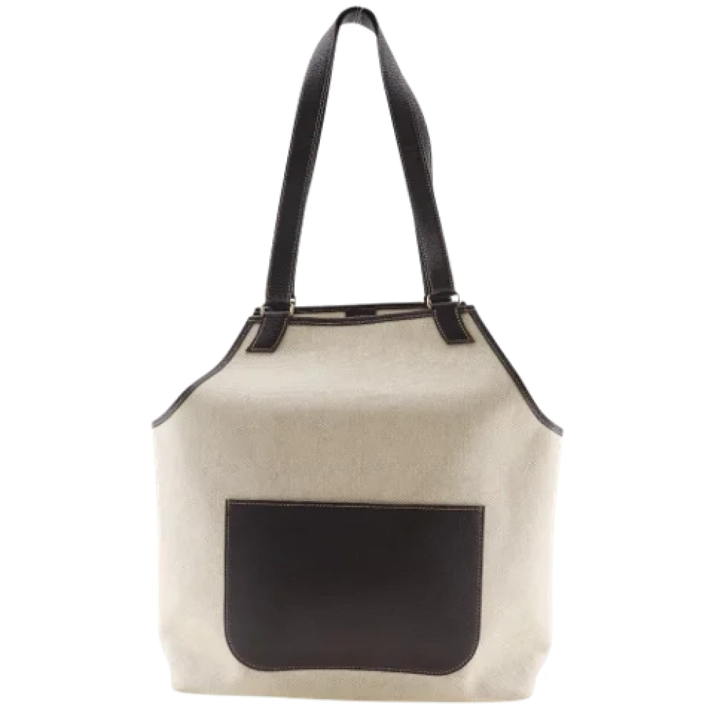 Hermès Vintage Pre-owned Fabric shoulder-bags Beige Dames