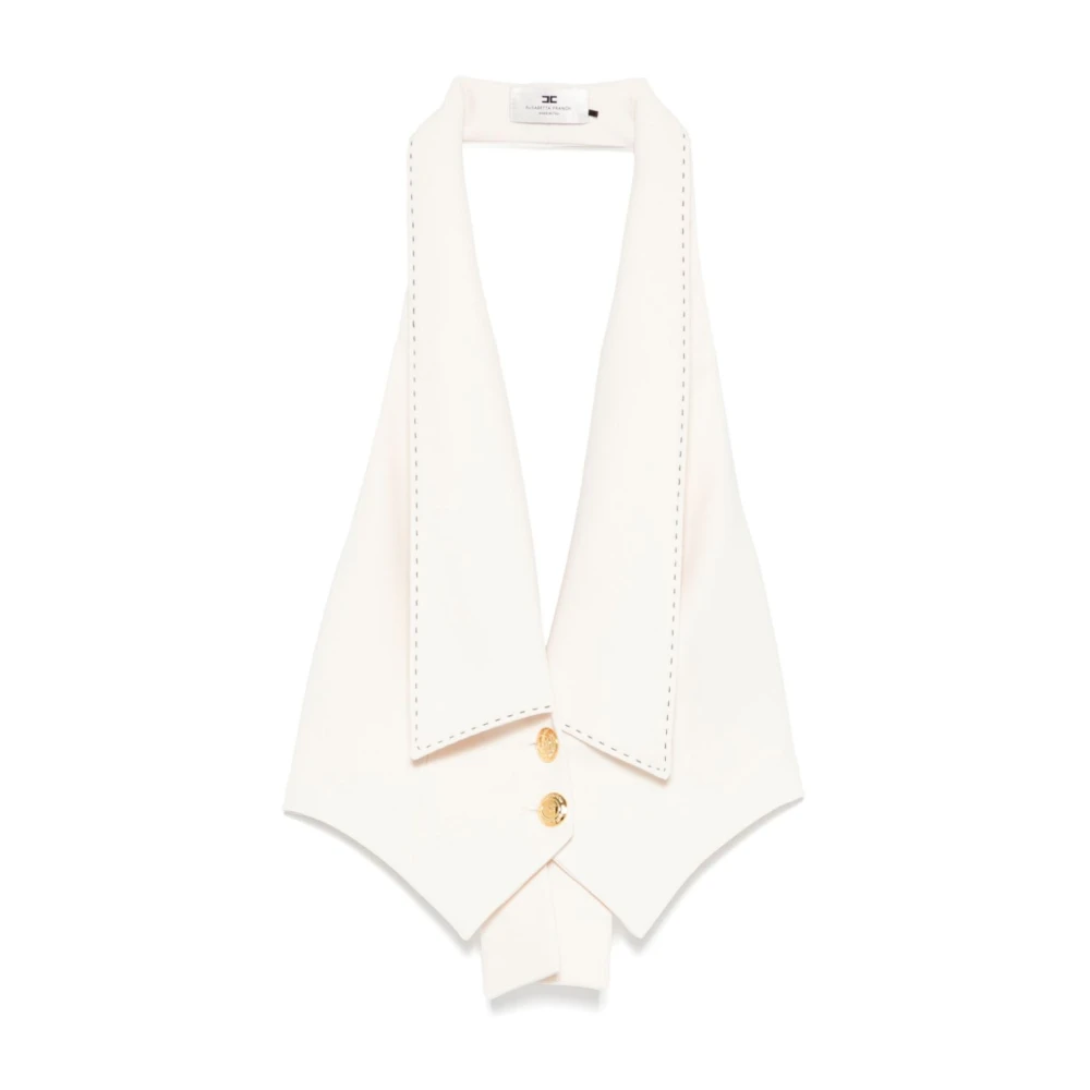 Elisabetta Franchi Lichtgewicht Witte Damesvest Lente Zomer White Dames