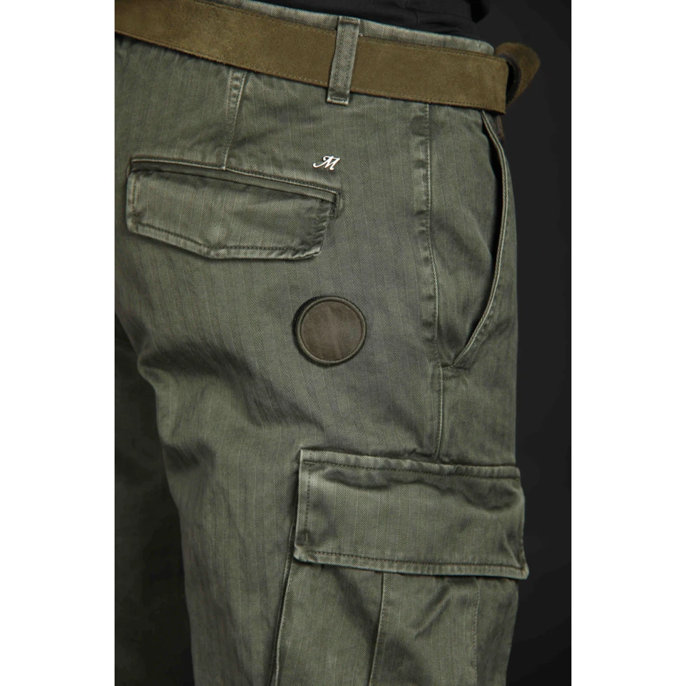 Mason's Cargo broek met micro patroon Limited Edition Green Heren