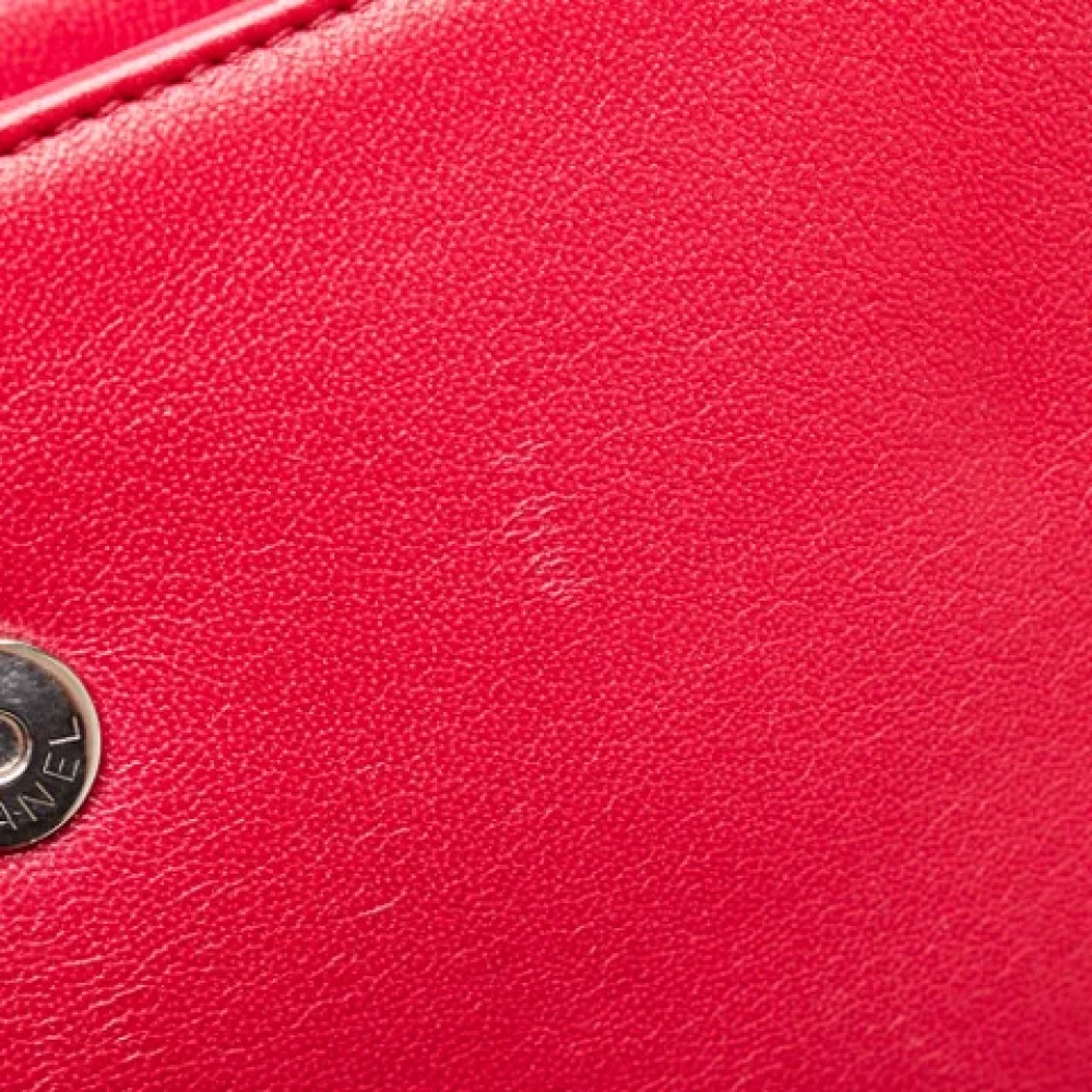 Chanel Vintage Pre-owned Leather shoulder-bags Red Dames