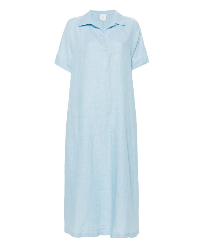 robe-longue-en-lin-bleu-avec-fentes