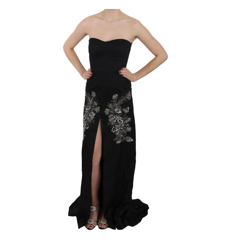 John Richmond Women's Black Gowns, S, Flare Long Maxi Fit Dress
